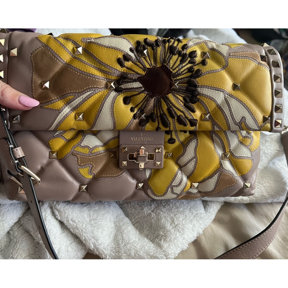 Valentino Embroidered Candystud Crossbody Bag